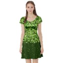 Shamrock Light Olive Short Sleeve Skater Dress View1