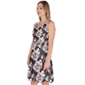 Cat Face Gray Knee Length Skater Dress With Pockets Clone View2