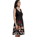 Alice Rabbit Dark Sleeveless V-neck skater dress with Pockets View3