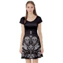 Skull Aztec Short Sleeve Skater Dress View1