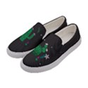 Fun Cactus Dark Gray Print Womens Slip Ons View2