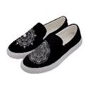 Black Classic Aztec Design Womens Slip Ons View2