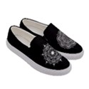 Black Classic Aztec Design Womens Slip Ons View3