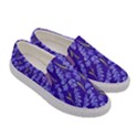 Indigo Lavender Floral Flower Print Womens Slip Ons View3