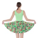 Green Cat Face Colorful Space with Cats Saturn and Stars Skater Dress View2