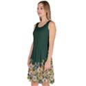 Beautiful Anemone Flower Dark Green Garden Knee Length Skater Dress With Pockets View2