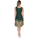 Beautiful Anemone Flower Dark Green Garden Knee Length Skater Dress With Pockets View4