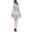 Light Blue Christmas Pattern Faux Ribbon Reversible Sleeveless Dress View2
