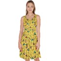 Science Chemistry Formula Yellow Knee Length Skater Dress With Pockets View1