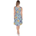 Light Mint Cute Chick Floral Knee Length Skater Dress With Pockets View4