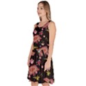 Hearts Black Aladdin Carpet Pattern Knee Length Skater Dress With Pockets View2