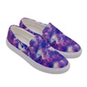 Medium Purple Space Galaxy Printed Womens Canvas Slip Ons View3