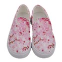 Japanese Style Cherry Blossom Crane Floral Pink Womens Slip Ons View1