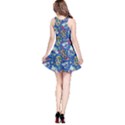 Blue Elegant Floral Skulls Pattern Sleeveless Dress View2