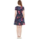 Colorful In Dark Night Stars Floral Inside Out Cap Sleeve Dress View4