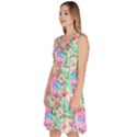 Unicorns Garden Pink & Aquamarine Knee Length Skater Dress With Pockets View2
