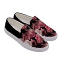 Black Elegant Roses Pattern Womens Slip Ons View3