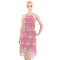 Pale Violet Red Donuts High-low Halter Chiffon Dress  Clone by CoolDesigns