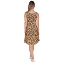 Tan Leopard Pattern Seamless Animal Knee Length Skater Dress With Pockets View4