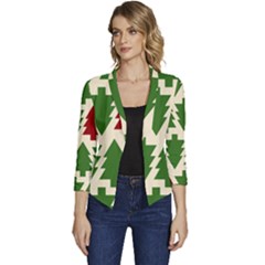 Background-2 Women s Casual 3/4 Sleeve Spring Jacket by nateshop