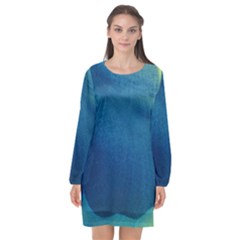 Plus, Curved Long Sleeve Chiffon Shift Dress  by nateshop