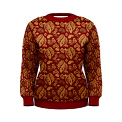 Vintage Dragon Chinese Red Amber Women s Sweatshirt by DimSum