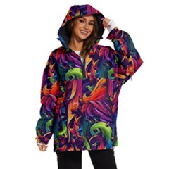 Colorful Floral Patterns, Abstract Floral Background Women s Ski And Snowboard Jacket by nateshop