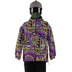 Violet Paisley Background, Paisley Patterns, Floral Patterns Men s Ski And Snowboard Waterproof Breathable Jacket by nateshop