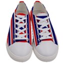 Red-white-blue-patriotic-ribbons Men s Low Top Canvas Sneakers View1