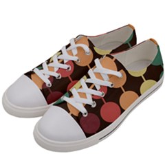 Pattern Circle Retro Design Men s Low Top Canvas Sneakers by Loisa77
