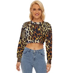 Leopard Skin Texture, Macro, Brown Lightweight Long Sleeve Sweatshirt by kyorashop23