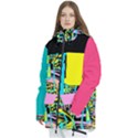 Graffiti Colorful Women s Multi Pockets Zip Ski and Snowboard Waterproof Breathable Jacket View2