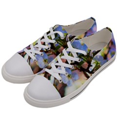 Springtime Pear Tree Blossoms Men s Low Top Canvas Sneakers by ExtraAwesomeSauce