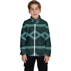 Geometric Design 01 Kids  High Neck Windbreaker by myclothy