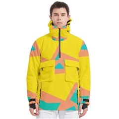 Geometric Design 02 Men s Pullover Zip Ski And Snowboard Waterproof Breathable Jacket by myclothy