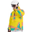 Geometric Design 02 Men s Pullover Zip Ski and Snowboard Waterproof Breathable Jacket View2