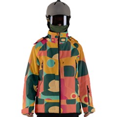 Geometric Design 08 Men s Zip Ski And Snowboard Waterproof Breathable Jacket by myclothy