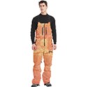 Abstract Texture Of Colorful Bright Pattern Of Transparent Leaves Of Orange And Yellow Color Men s Front Zip Ski And Snowboard Bib Pants View3
