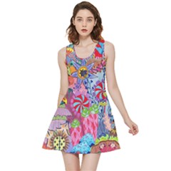 Cabbage Flower Abstract Inside Out Reversible Sleeveless Dress by okhismakingart