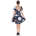 Space Galaxy Universe Stars Sky Short Sleeve Bardot Dress View2