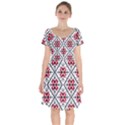 Ukrainian Folk Seamless Pattern Ornament Ethnic Ornament Border Element Traditional Art Short Sleeve Bardot Dress View1