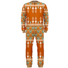 Winter Wonderland Seamless Pattern: Christmas Trees & Snowflakes On Dark Background Onepiece Jumpsuit (men) by ArtfulThreads