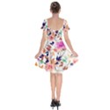 Abstract Floral Background Short Sleeve Bardot Dress View2