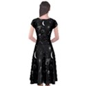 Cosmic Black Space Star Cap Sleeve Wrap Front Dress View2