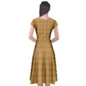 Autumn Fall Plaid Tartan 1 Cap Sleeve Wrap Front Dress View2