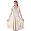 Pink Lace To Cream Yellow Bilinear Gradient Cap Sleeve Wrap Front Dress View1