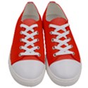 Pink Lace To Scarlet Red Bilinear Gradient Men s Low Top Canvas Sneakers View1