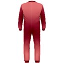 Coral Pink To Burgundy Red Bilinear Gradient OnePiece Jumpsuit (Men) View2