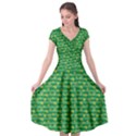 Golden Leaves Cap Sleeve Wrap Front Dress View1