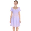 Pale Pink To Pale Violet Bilinear Gradient Short Sleeve Bardot Dress View1